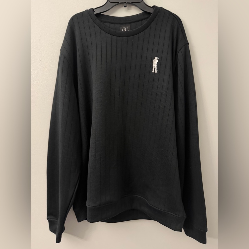 U Suck at Golf Long Sleeve Black Pullover Knit Sweater Men's Large